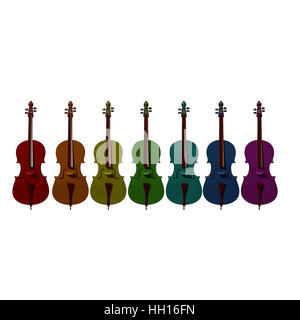 Cello strumento musicale 3d illustrazione Foto Stock