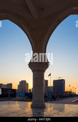 Sino edificio arabo e sviluppo, Yinchuan, Ningxia, Cina Foto Stock