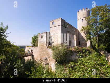 Il castello di Randeck, Essing, Altmühltal, Altmühl Valley, Bassa Baviera, Baviera, Germania Foto Stock