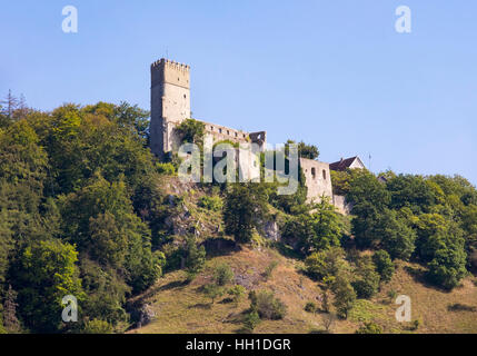 Il castello di Randeck, Essing, Altmühltal, Altmühl Valley, Bassa Baviera, Baviera, Germania Foto Stock