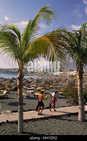 Playa Fanabe, Playa de las Americas, Tenerife, Isole Canarie, Spagna Foto Stock