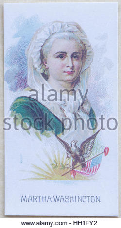 Martha Washington, moglie del Presidente George Washington e la First Lady degli Stati Uniti d'America Foto Stock