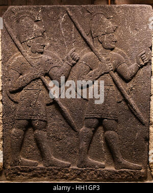 Orthostats araldi della parete nel Museo delle Civiltà Anatoliche, Ankara, Turchia Foto Stock