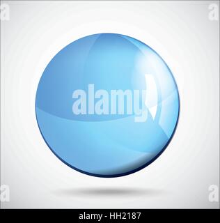 Sfera di vetro, illustrazione vettoriale. Illustrazione Vettoriale