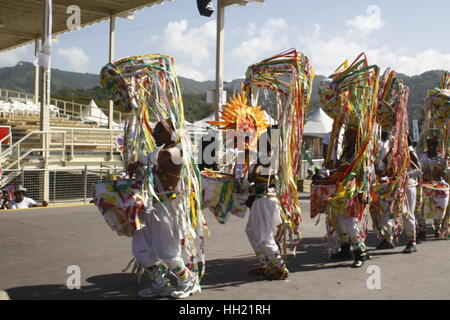 Il carnevale al Queen park Savannah Trinidad. Foto Stock