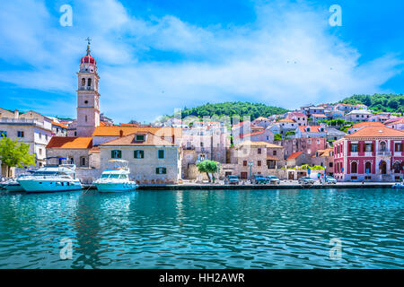 Mediterraneo colorata architettura in Croazia. Foto Stock