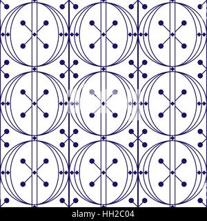 Tradizionale ferro battuto cancello modello di piastrella - seamless vettoriale modificabile sfondo Illustrazione Vettoriale