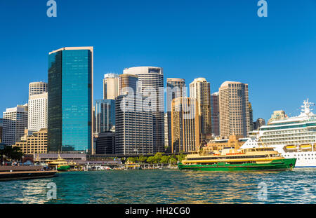 Vista di Sydney al Circular Quay. Australia Foto Stock