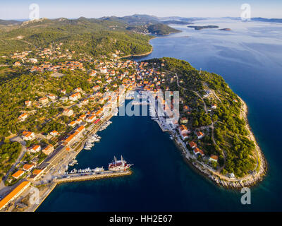 Città di Sali, Isola di Dugi otok, Adriatico, Croazia Foto Stock