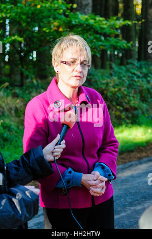 Margaret Richie, MP e leader del SDLP intervistata Foto Stock