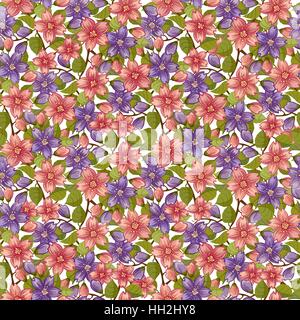 Illustrazione Vettoriale. Seamless motivo floreale Illustrazione Vettoriale