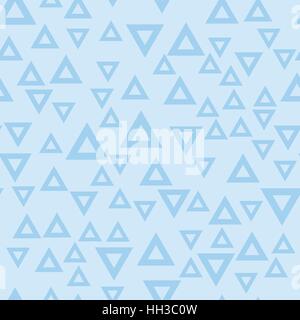 Vector pattern senza giunture - blu achaotic triangoli su fondo azzurro Illustrazione Vettoriale