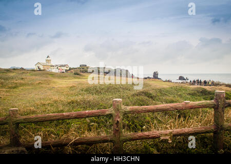 Bellissima chiesa cattolica a Seopjikoji, situato alla fine della sponda orientale dell'Isola di Jeju. 'Seopji' è il vecchio nome per l'area, e 'Koji' è Foto Stock