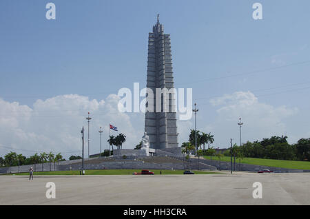 L'Avana, Cuba - 14 Maggio 2015: vista della Piazza della Rivoluzione in una giornata di sole. Foto Stock