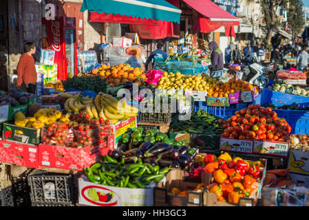 Il mercato locale nei pressi della Porta di Damasco, Gerusalemme, Israele Foto Stock