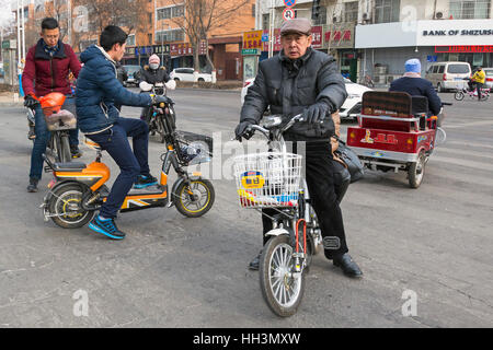 Bicicletta e ebike, Shizuishan, Ningxia, Cina Foto Stock