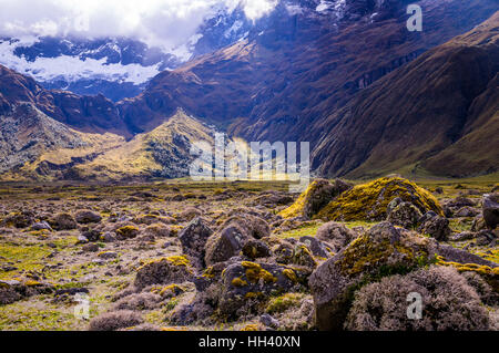 Paesaggio andino nei pressi di Riobamba, Ecuador Foto Stock