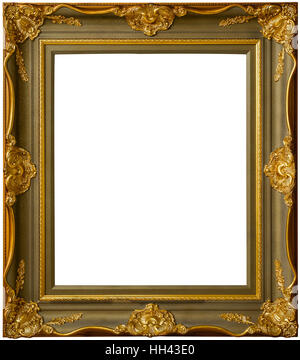 Oro picture frame con tracciato di ritaglio Foto Stock