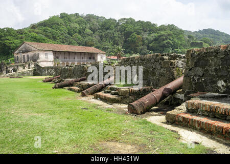 Storico Fort Jeronimo in Portobelo Panama Foto Stock