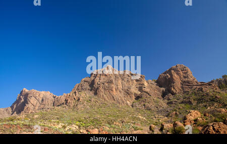 Centrale di Gran Canaria, area intorno a Cruz Grande scogliera Riscos de La Plata Foto Stock