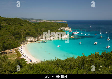 Spiaggia Voutoumi, Antipaxos, Isole Ionie, isole greche, Grecia, Europa Foto Stock