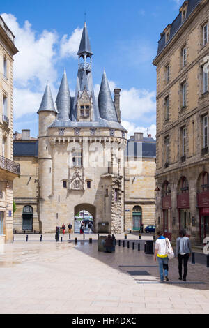 La Porte Cailhau, Place du Palais, Bordeaux, Gironde, Aquitaine, Francia Foto Stock