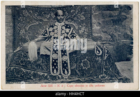 Ras Makonnen Walda-Mika el Guddisa, anche Makonnen Wolde Mikael, KCMG onorario (1852 - 1906) - un generale e il governatore della provincia di Harar in Etiopia e il padre di Tafari Makonnen, più tardi conosciuto come l'imperatore Haile Selassie I. Foto Stock