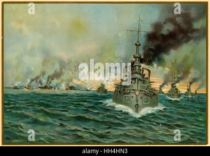 La Battaglia di Santiago, Cuba 1898 Foto Stock