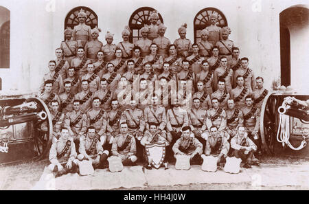 Foto di gruppo, No. 4 Mountain Battery RGA Cricket team, India Foto Stock