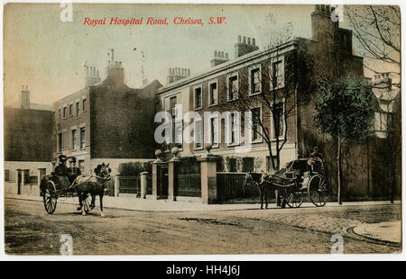 Angolo di Tite Street - Royal Hospital Road, il Chelsea Foto Stock