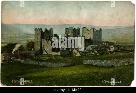 Il castello di Bolton, Wensleydale, North Yorkshire, Inghilterra Foto Stock