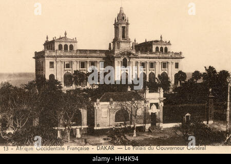 Palazzo del Governatore generale del French West Africa di Dakar in Senegal. Foto Stock