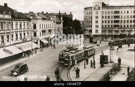 Gustav Adolfs Torg, Malmo, Svezia Foto Stock