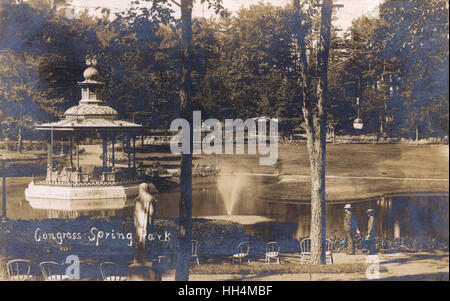 Congress Spring Park, Saratoga Springs, New York state, USA Foto Stock