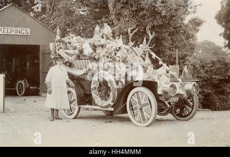 Auto decorata, Keeping's Garage, New Milton, Hampshire Foto Stock