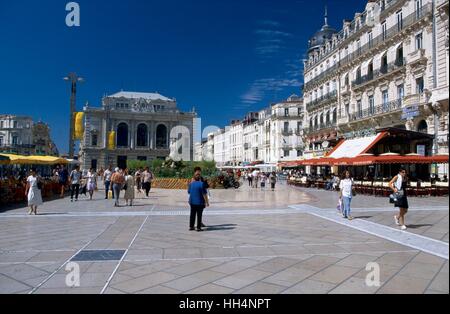 Place de la Comedie, Montpellier, Dept. Herault, Languedoc-Roussillon, Francia Foto Stock