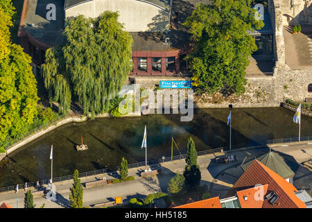 Bad Lippspringe, della Foresta Teutoburg nella foresta di Teutoburgo Natura Park, Germania, Europa, bird-occhi, visualizza foto aerea, antenna Foto Stock