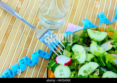 Insalata fresca closeup Foto Stock