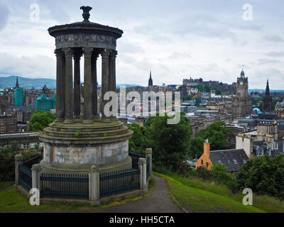 Dugald Stewart monumento - Calton Hill in Edinburgh Foto Stock