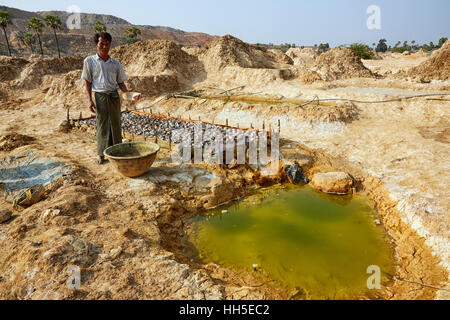 Miniere di rame, Salingyi Township, Sagaing Regione, Myanmar Foto Stock