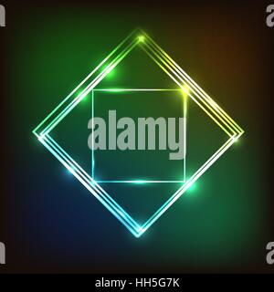 Abstract colorato sfondo incandescente con piazze, vettore di stock Illustrazione Vettoriale