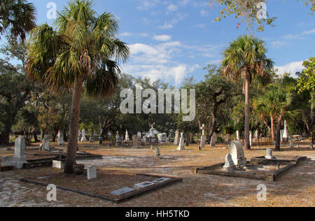 Historic Chestnut Street cimitero di Apalachicola, Florida Foto Stock