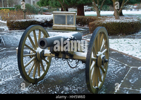 Il cannone, Fort Vancouver National Historic Site, Vancouver National Historic Reserve, Washington Foto Stock