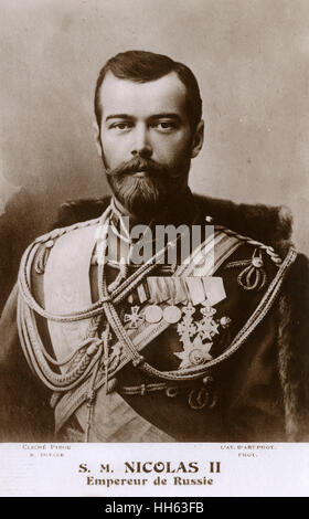 Lo Zar Nicola II di Russia Foto Stock