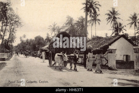 Street scene, Colpetty, Colombo, Ceylon (Sri Lanka) Foto Stock