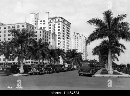Biscayne Boulevard, Miami Beach, Florida, Stati Uniti Foto Stock