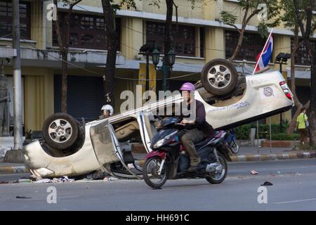 Bangkok, Tailandia - 19 febbraio 2014 agricoltori tailandesi protesta contro le politiche del governo. Foto Stock