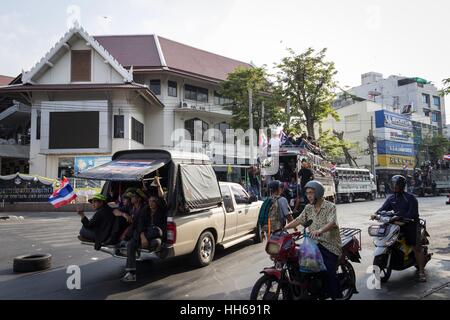 Bangkok, Tailandia - 19 febbraio 2014 agricoltori tailandesi protesta contro le politiche del governo. Foto Stock