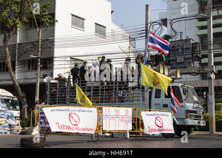 Bangkok, Tailandia - 19 febbraio 2014 agricoltori tailandesi protesta contro le politiche del governo. Foto Stock