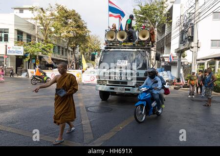 Bangkok, Tailandia - 19 febbraio 2014 agricoltori tailandesi protesta contro le politiche del governo. Foto Stock